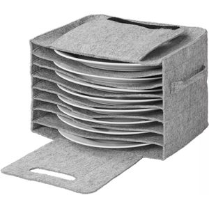 ProPlus - Bordenhouder - Grijs - Voor 10 borden - 27x20x17 cm