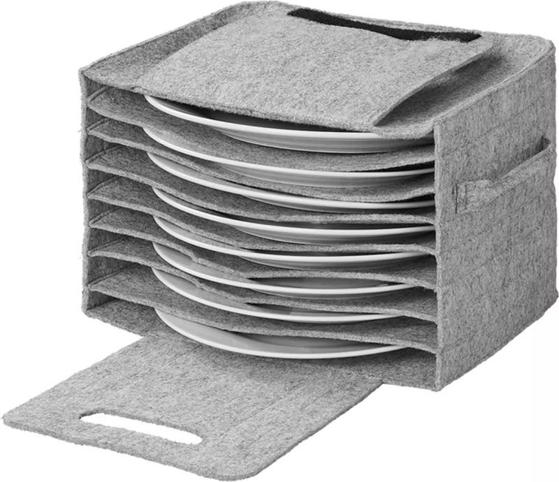 ProPlus - Bordenhouder - Grijs - Voor 10 borden - 27x20x17 cm