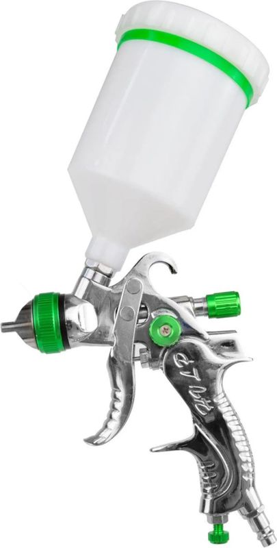 GEKO - HVLP Verfspuit - 1,4 mm Nozzle - 600 ml Reservoir - Aluminium Behuizing