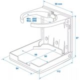 ProPlus - Verstelbare en Inklapbare Bekerhouder - Zwart - Compact Ontwerp