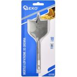 GEKO Spadeboor hout - 50mm diameter - 152mm lengte - Hex schacht - Precisiepunt