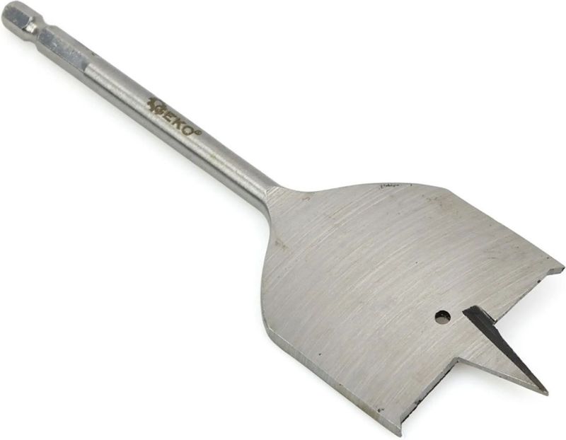 GEKO Spadeboor hout - 50mm diameter - 152mm lengte - Hex schacht - Precisiepunt