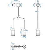 Pro Plus Splitter 2-weg met Stekker met USB - 2100mA - 12 en 24 Volt - 25 cm