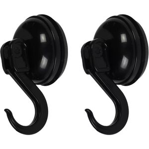 Benson Twee zuignaphaken - zwart - 35 mm - draagkracht tot 2 kg - set van 2