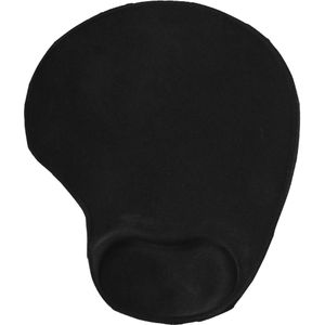 Benson Ergonomische muismat XL - zwart - 20.2x24 cm - antislip rubber - soepele mesh bovenkant