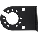 Pro Plus Stekkerdooshouder - Metaal - Gehoekt - 8 x 5 cm - Zwart - Geschikt voor 7 en 13 Polige Stekkerdoos - blister