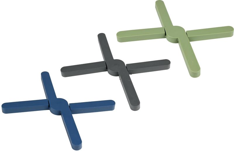 Benson Inklapbare pannenonderzetter - hittebestendig siliconen - ruimtebesparend - 20 cm - assorti kleuren