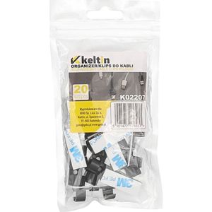 Keltin 20 zelfklevende kabelclips - compact - duurzaam - 30x10 mm - set van 20