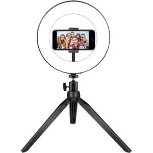 Benson LED Ringlamp 20 cm - Statief - Kleurtemperatuur Instelbaar - USB