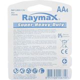 Raymax AA Batterijen - LR06 - Zink - 4 Stuks