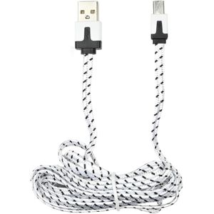 Benson Mobiele Oplader - USB naar Micro USB - Nylon Kabel - 2 meter