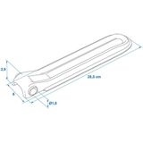 ProPlus Klepscharnier - gegalvaniseerd staal - 270 mm - zonder bouten