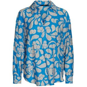 Vero moda vmgaja fi ls oversize top wvn blouse blauw