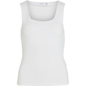 Vila vikenza u-neck s/l tank top - blouse wit