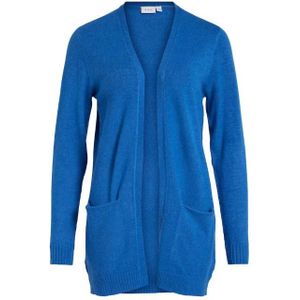 Vila viril open l/s knit cardigan vest blauw