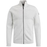 Vanguard zip jacket cotton melange vest wit