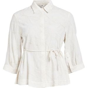 Object objlamira 3/4 sleeve shirt 13 blouse grijs