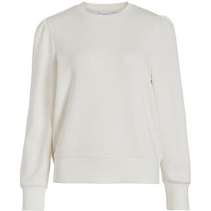 Vila vipuffy o-neck l/s sweat/lc blouse wit