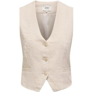 Jacqueline de yong jdymaya linen waistcoat pnt d grijs