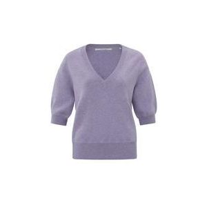 Yaya sweater with v-neck trui paars