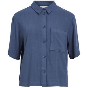 Object objsanne 2/4 shirt noos blouse blauw