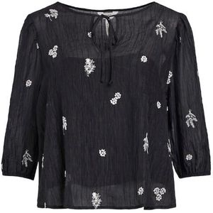 Object objalfra 3/4 sleeve top 132 blouse zwart