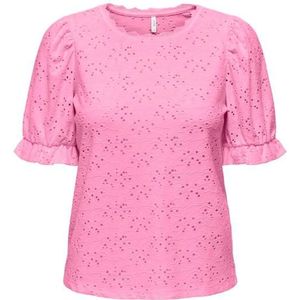 Only onlnew smilla s/s puff top pr blouse roze