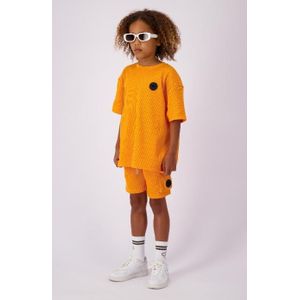 Black bananas kids jr. waffle tee t-shirt oranje