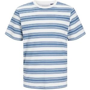 Jack & jones jprblusimon striped ss tee t-shirt blauw