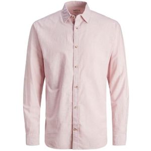 Jack & jones jjesummer linen blend shirt l overhemd roze