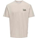 Only & sons onskeane rlx ss printed tee s t-shirt grijs