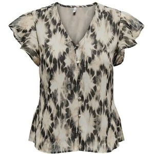 Only onlelena life cap sleeve top blouse zwart