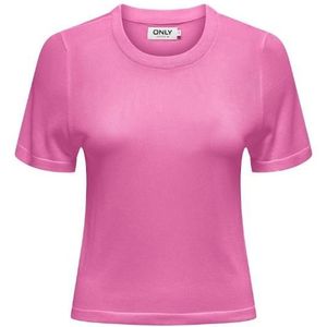 Only onleffie ss o-neck knt t-shirt roze
