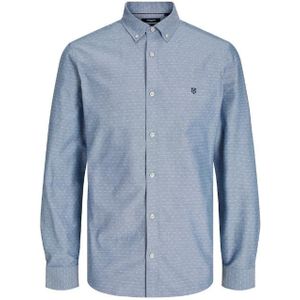 Jack & jones jprblugreg dobby logo shirt l overhemd blauw