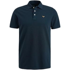 Pme short sleeve polo garment dye t-shirt blauw