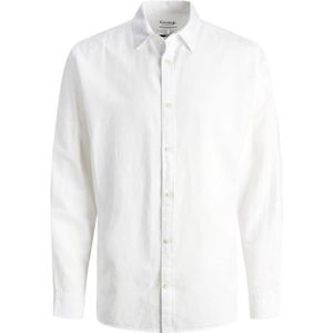 Jack & jones jjesummer linen blend shirt l overhemd wit