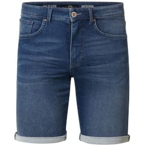 Petrol jackson jogg - denim short sl broek blauw