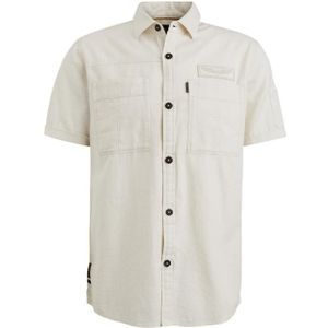 Pme short sleeve shirt ctn slub overhemd wit