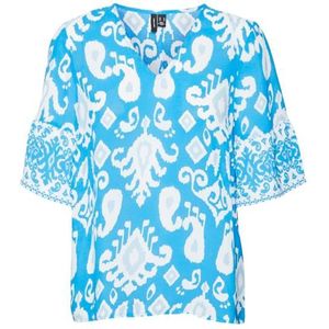 Vero moda vmjoy 2/4 v-neck top wvn lcs blouse blauw