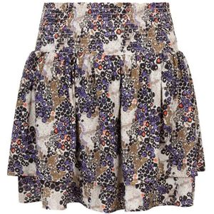 Indian bluejeans leopard ruffle skirt jurk bruin