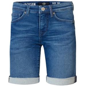 Petrol jackson jogg - denim short sl broek blauw