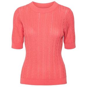 Vero moda vmmorena 2/4 o-neck pullover trui rood