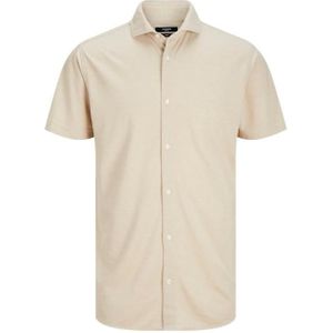 Jack & jones jprblarian pique shirt s/s overhemd wit