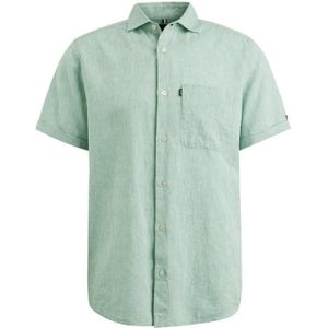 Vanguard short sleeve shirt linen cott overhemd groen