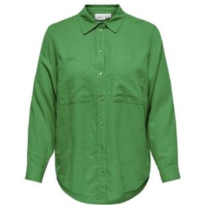 Only carmakoma carcaro l/s ovs linen shirt t blouse groen