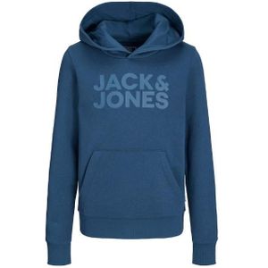 Jack & jones junior jjecorp logo sweat hood noos trui blauw
