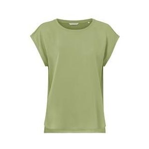 Yaya fabric mix top t-shirt groen