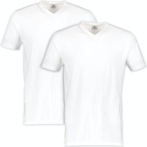 Lerros t-shirt/serafino 1/2 arm t-shirt wit