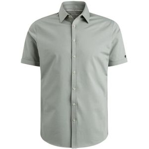 Cast iron short sleeve shirt twill jers overhemd wit