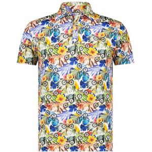 R2 floral bike printed polo t-shirt multi colour